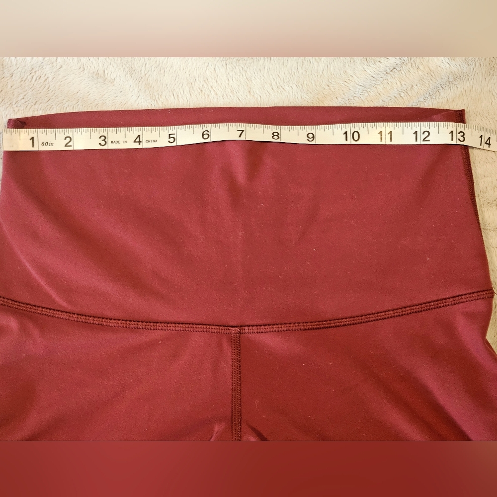 Lululemon Dark Red Leggings, Sz. 8 - Picture 5 of 7